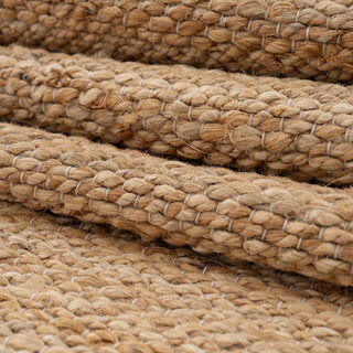 Natural Handwoven Brown Jute Framed Rug - Oakley