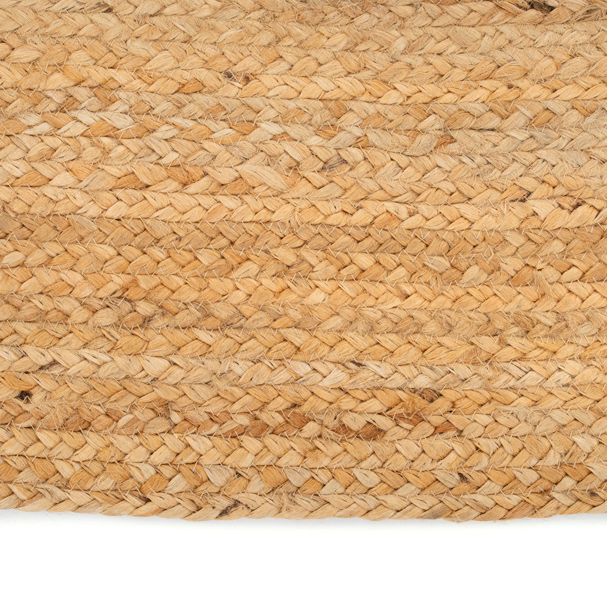 Handwoven Brown Jute Braided Line Runner - Saria