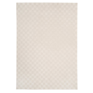 Soft Natural Cream Retro Checkerboard Rug - Liv