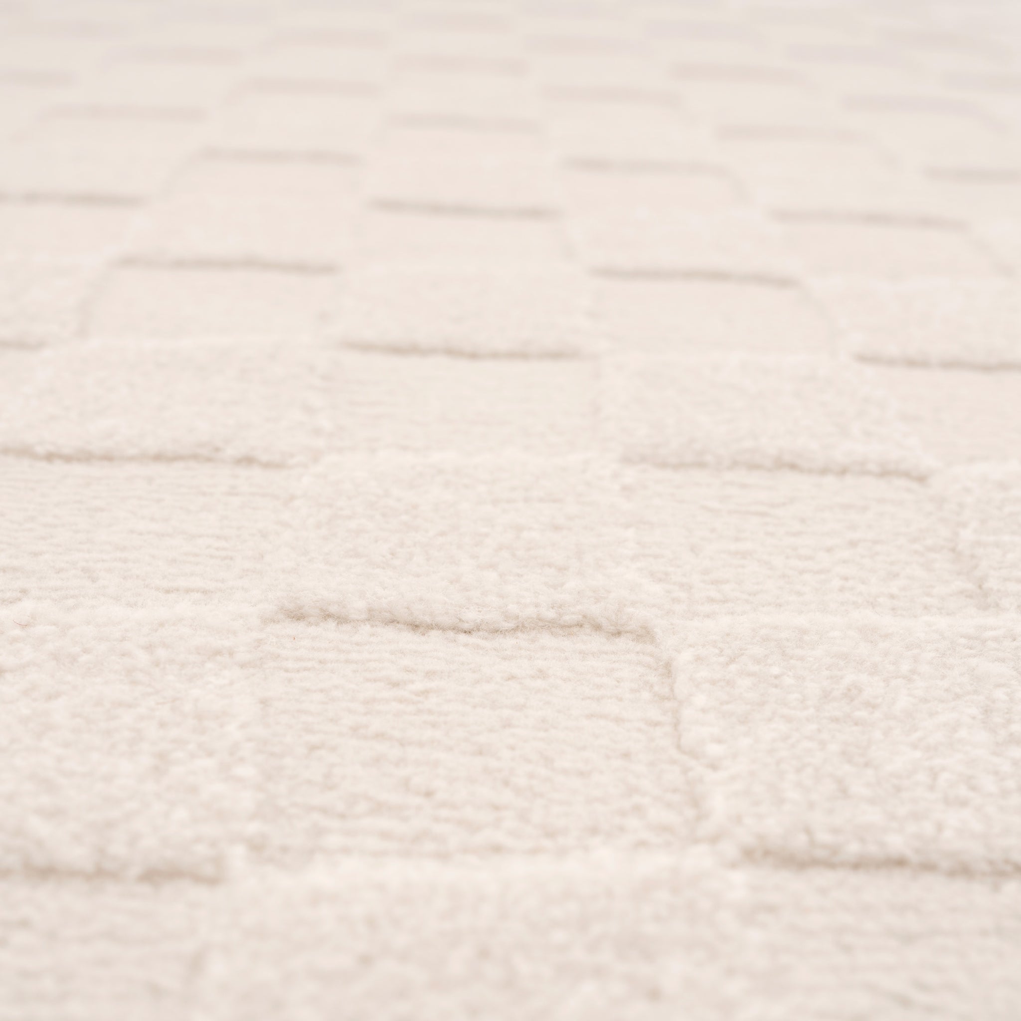 Soft Natural Cream Retro Checkerboard Rug - Liv