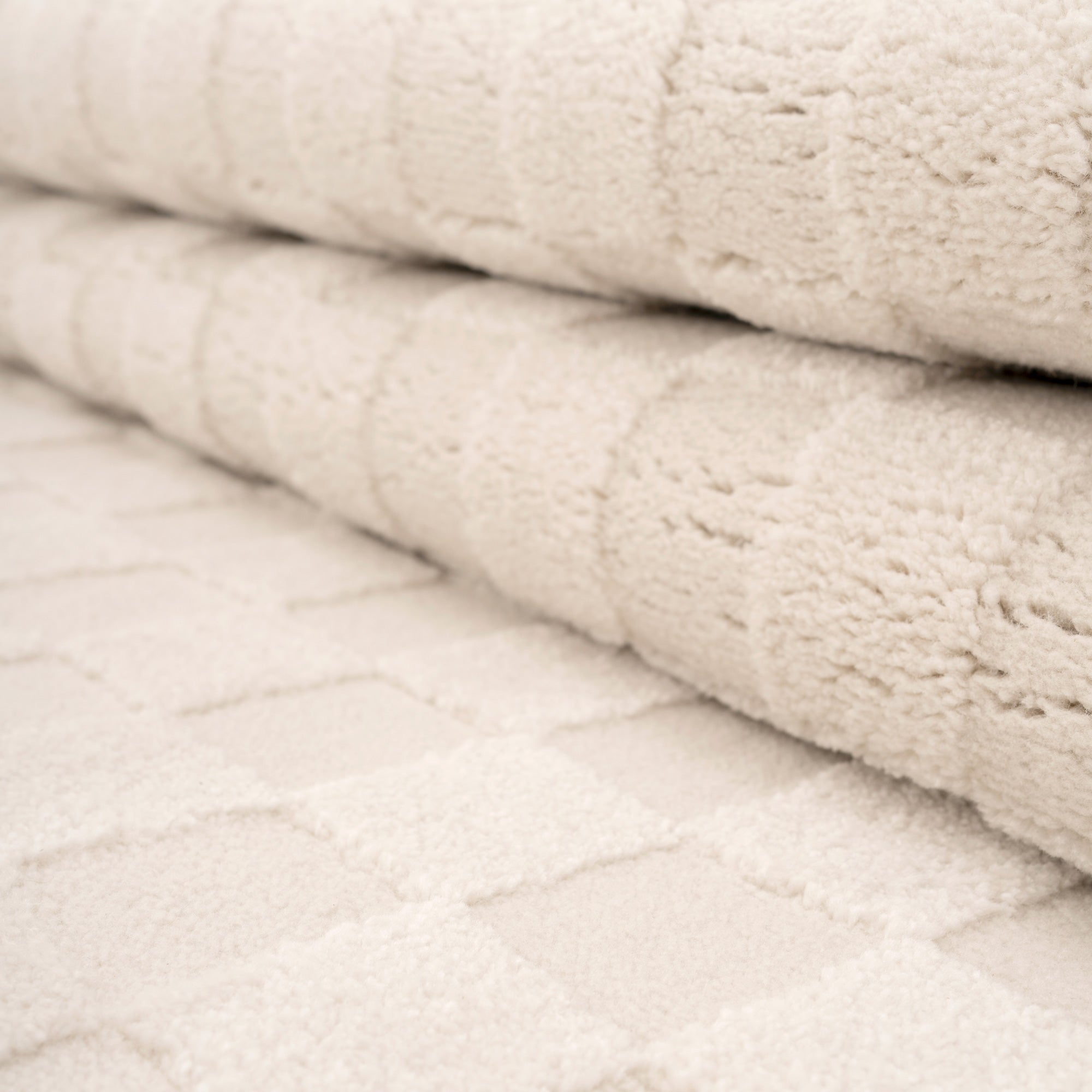 Soft Natural Cream Retro Checkerboard Rug - Liv