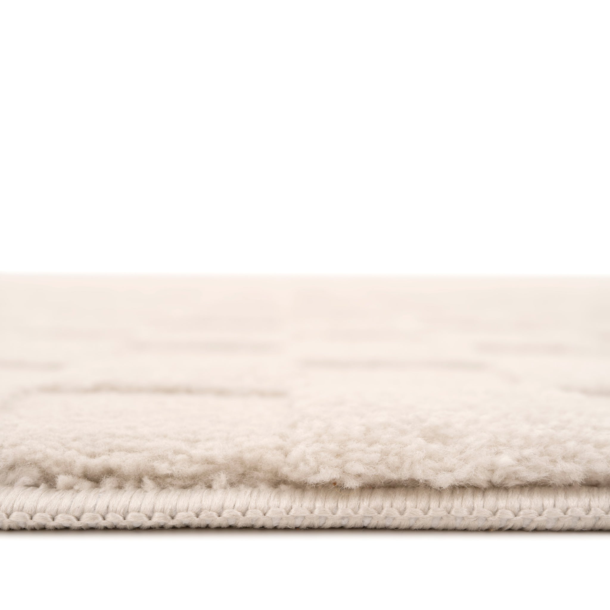 Soft Natural Cream Retro Checkerboard Rug - Liv