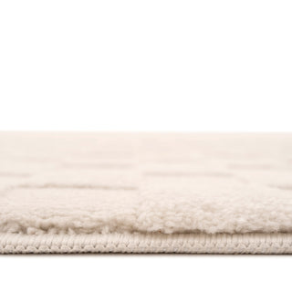Soft Natural Cream Retro Checkerboard Rug - Liv