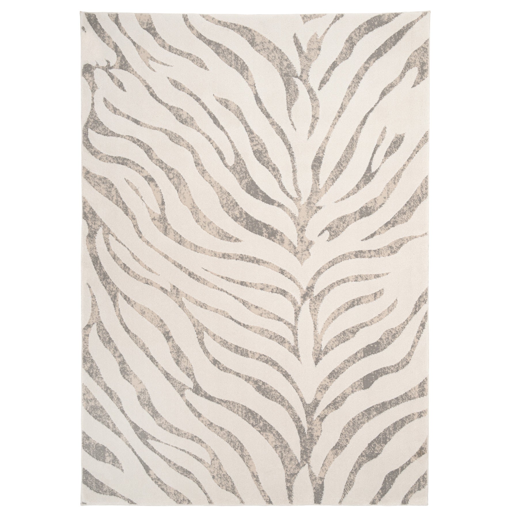 Soft Cream Zebra Print Rug - Nala