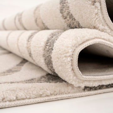 Soft Cream Zebra Print Rug - Nala