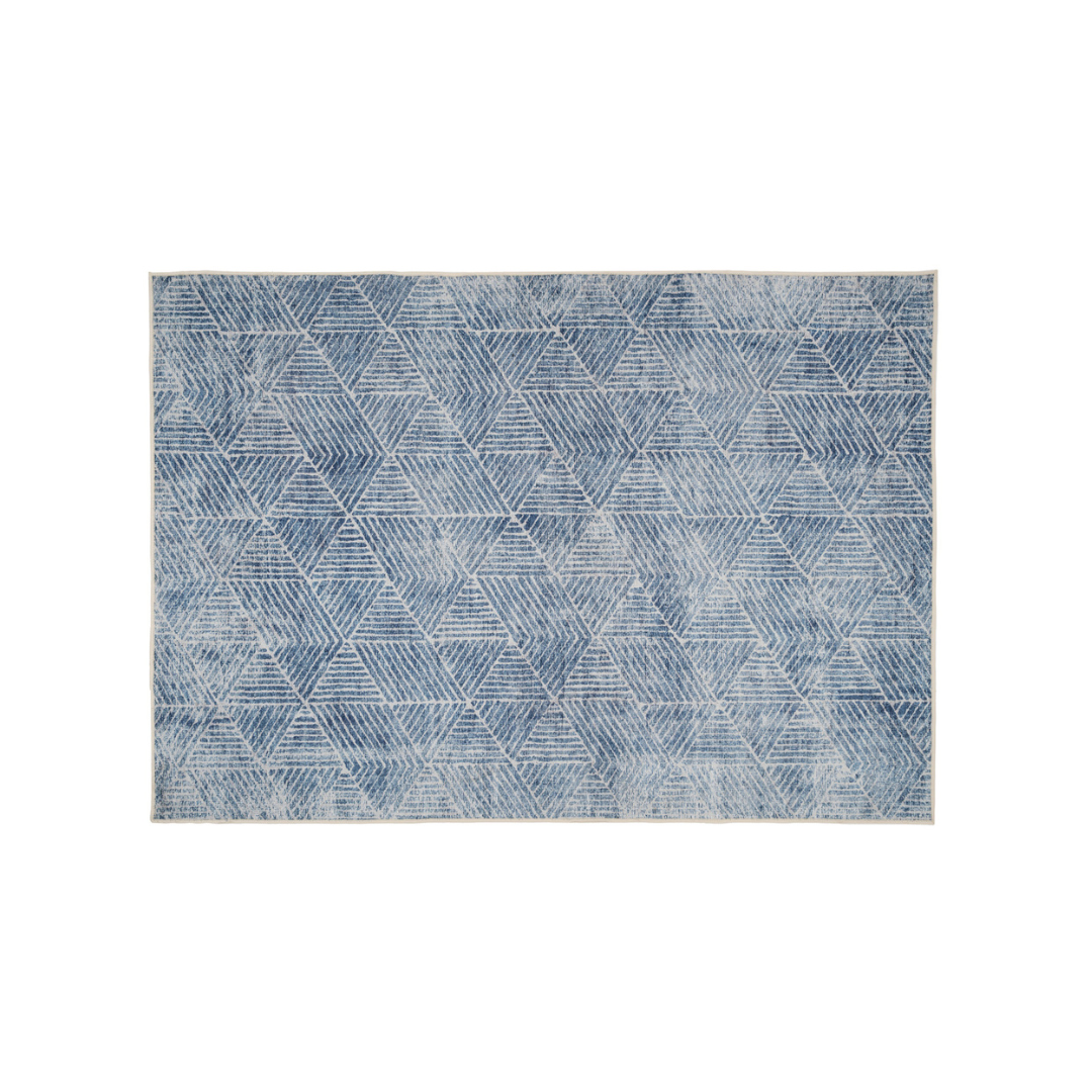 Washable Blue Kitchen Mat - Plato