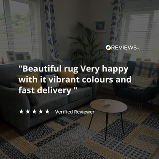 Ochre Grey Patchwork Rug