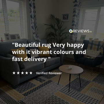 Ochre Grey Patchwork Rug