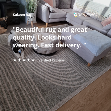 Art Deco Grey Living Room Rug - Reine