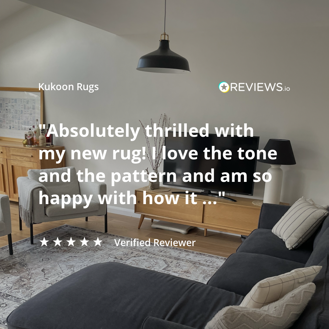 Flatwoven Washable Vintage Ivory Area Rug - Margot