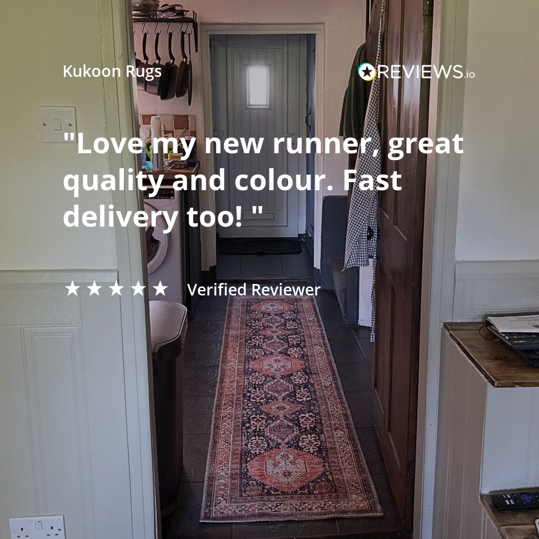 Flatwoven Washable Terracotta Distressed Boho Rug - Perla