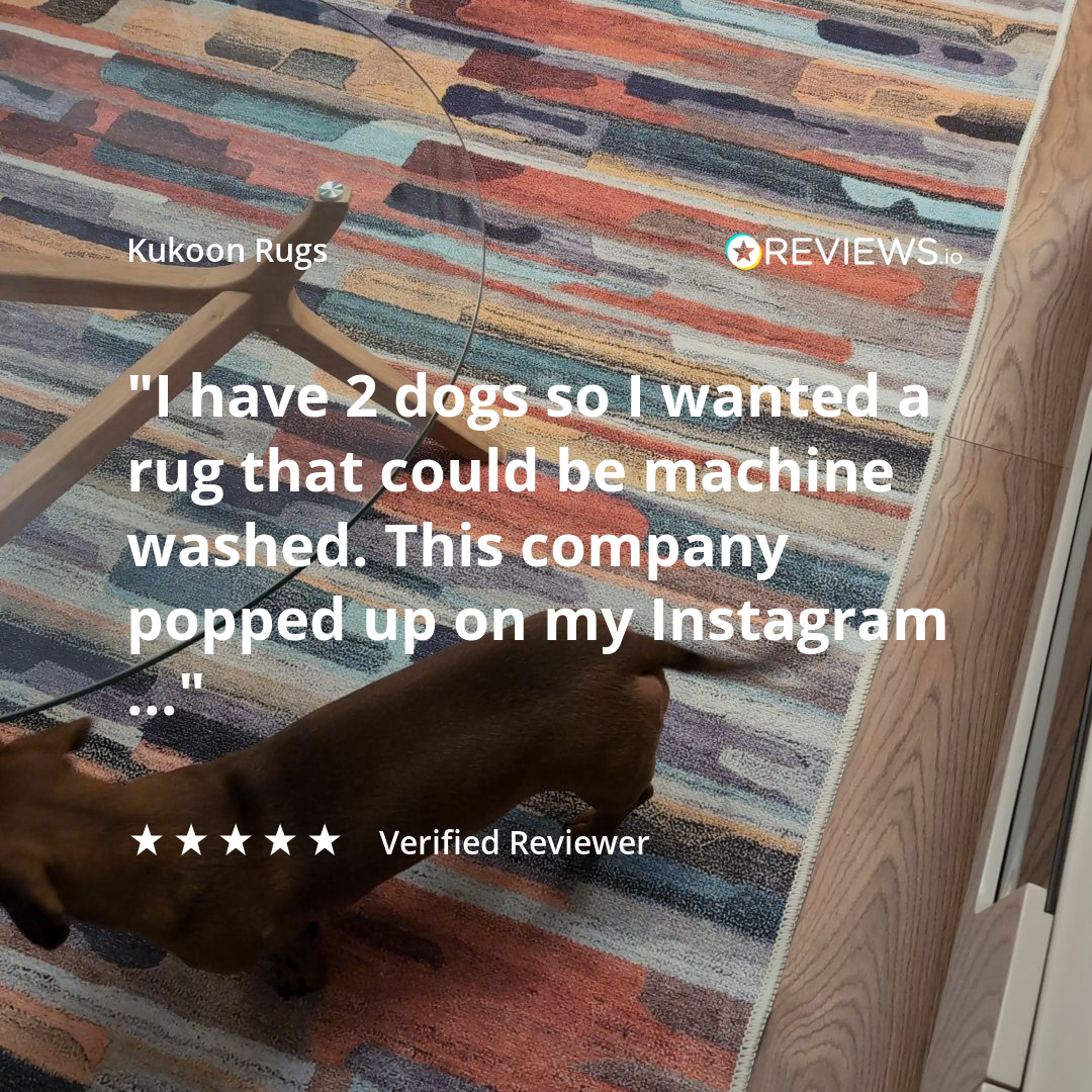 Washable Vibrant Abstract Rug - Blur