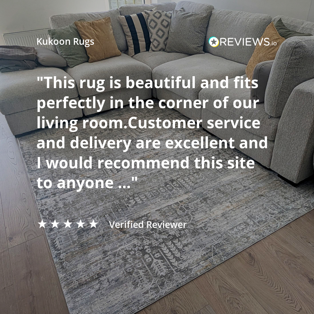 Distressed Mottled Grey Living Room Area Rug - Klos