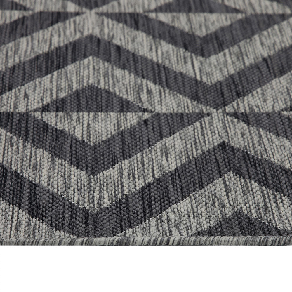 Grey Chevron Outdoor Rug - Rapture