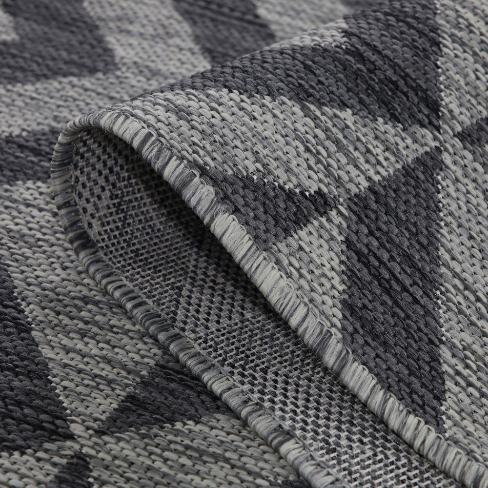 Grey Chevron Outdoor Rug - Rapture