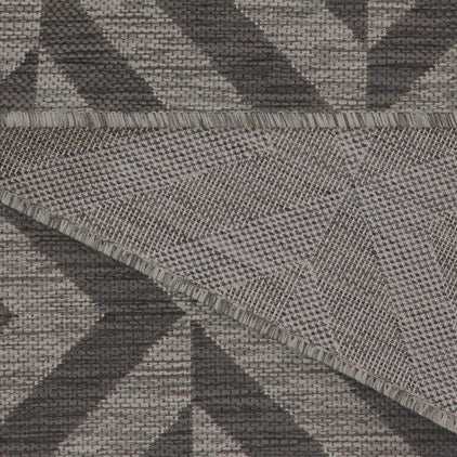 Charcoal Geometric Indoor Outdoor Rug - Rapture