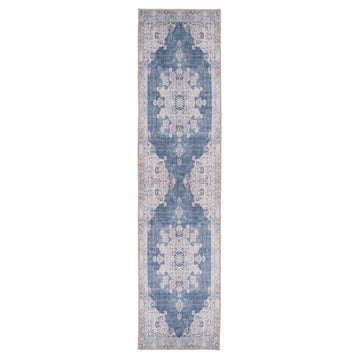 Flatwoven Washable Denim Blue Runner - Ballina