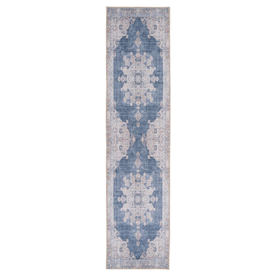 Flatwoven Washable Denim Blue Runner - Ballina