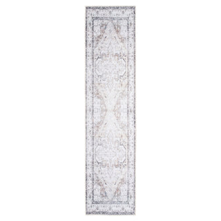 Washable Vintage Ivory Runner Rug - Margot