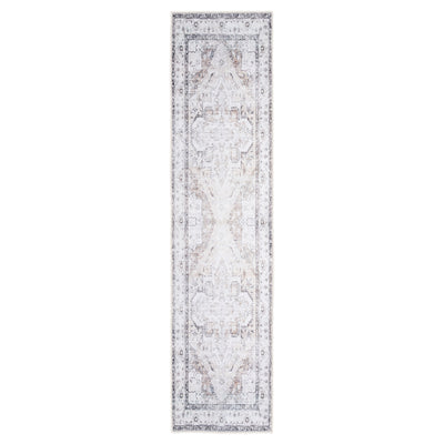 Washable Vintage Ivory Runner Rug - Margot