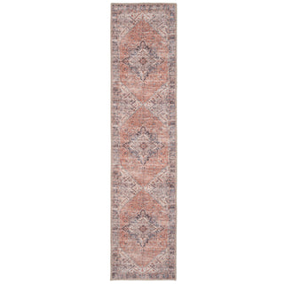 Flatwoven Washable Terracotta Medallion Area Rug - Neeve