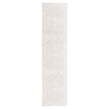 Flatwoven Washable Distressed Beige Runner - Tolka