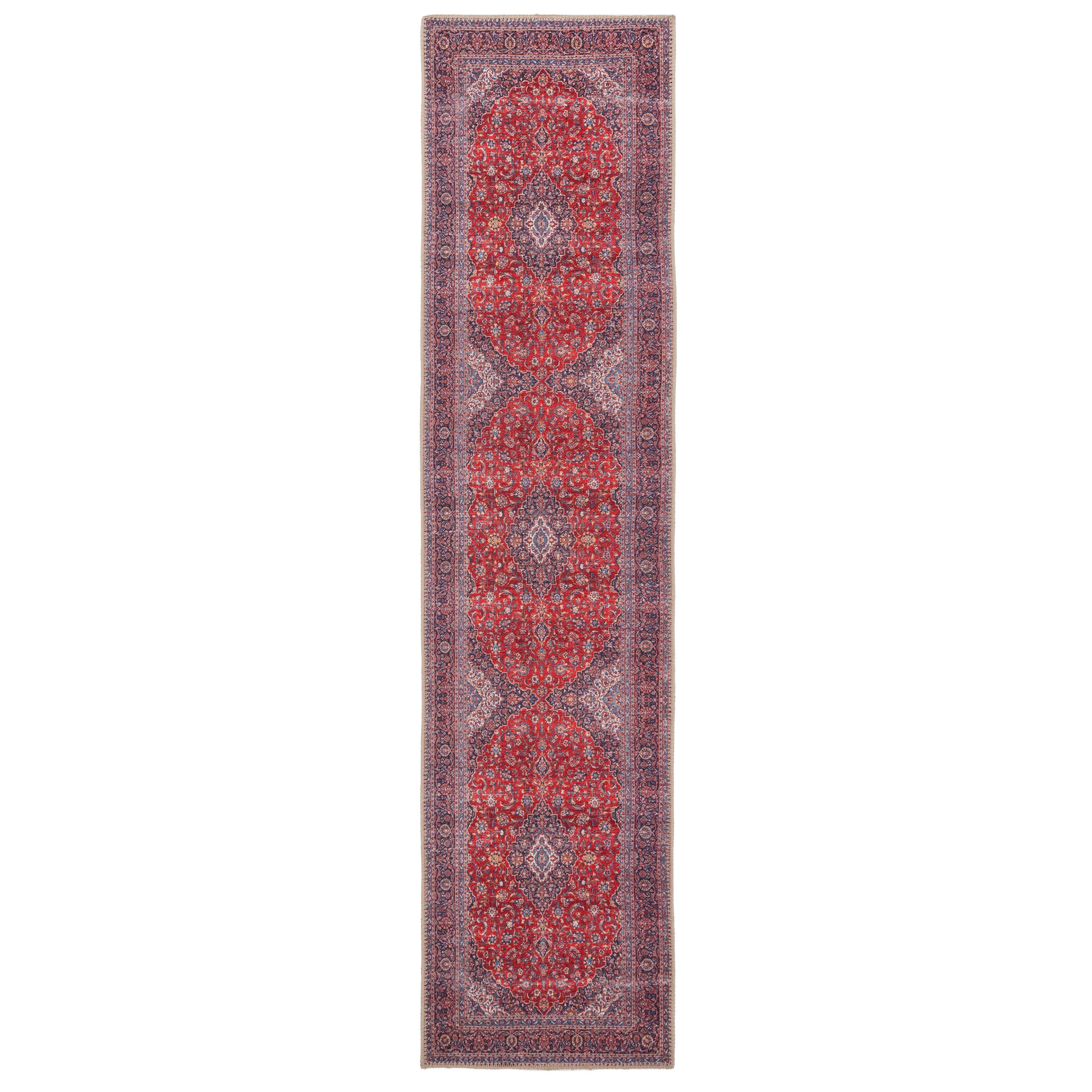 Washable Red Oriental Area Rug - Tullow | Living Room Rugs | Kukoon ...