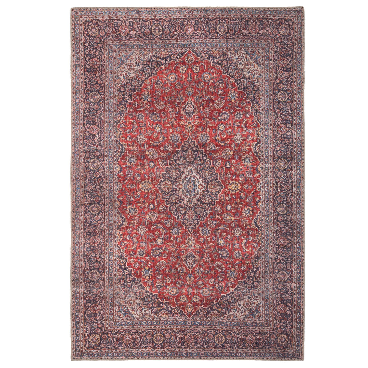 Flatwoven Washable Red Oriental Area Rug - Tullow