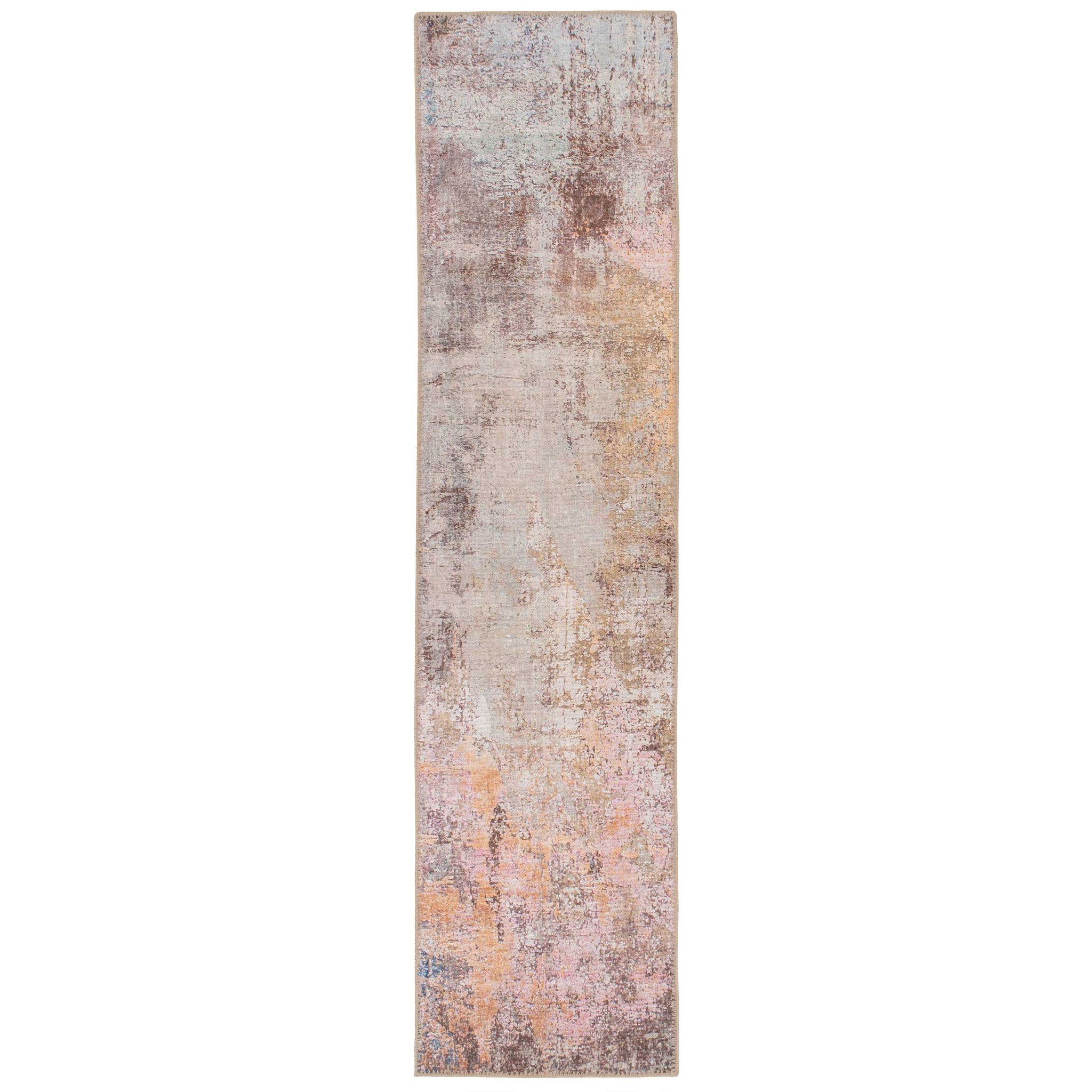 Flatwoven Washable Distressed Multicolour Runner - Carrie