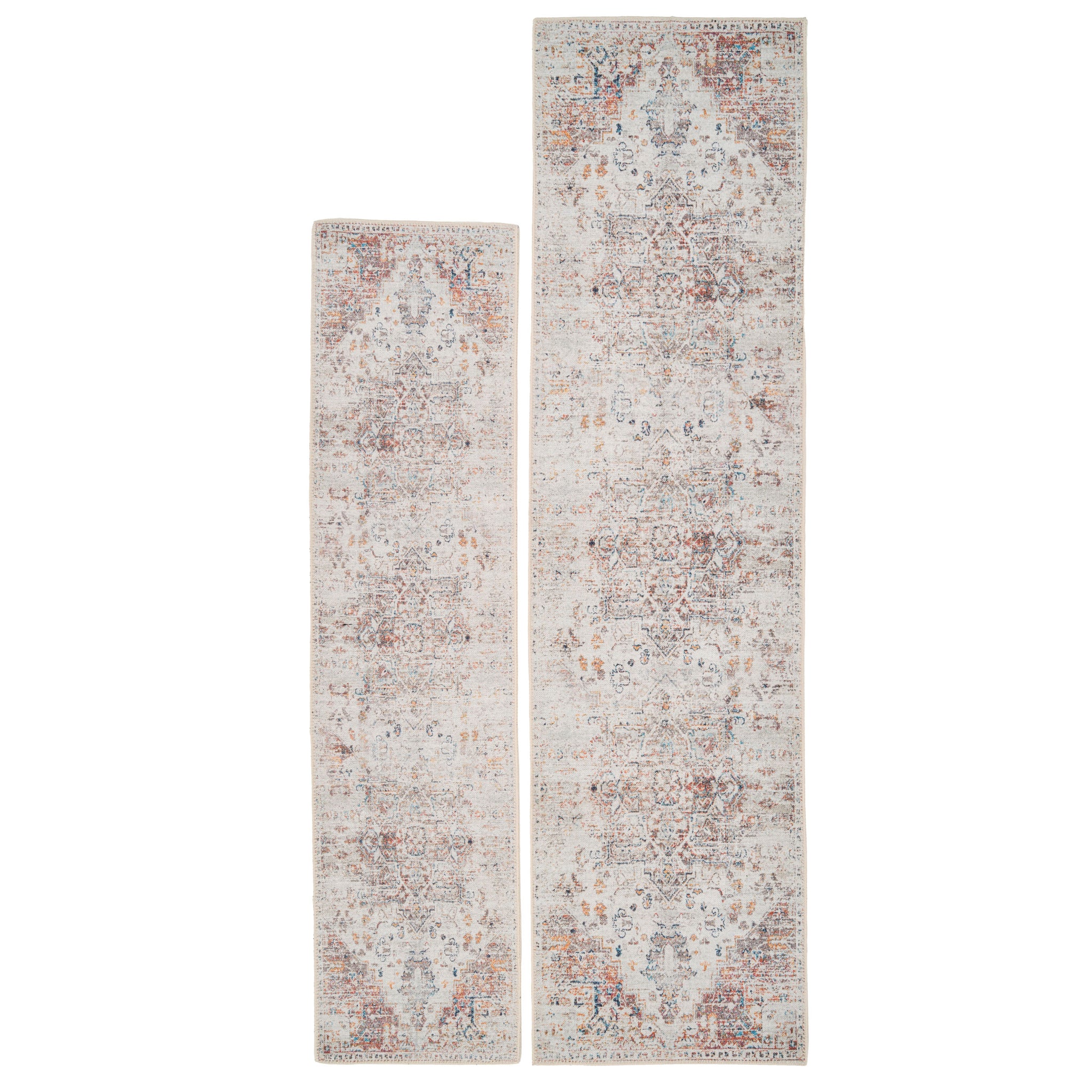 Flatwoven Washable Distressed Multicolour Runner - Cecilia