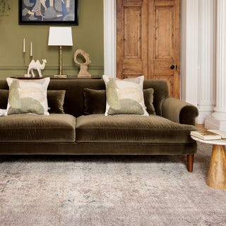 Flatwoven Washable Distressed Renaissance Grey Beige Rug - Fleur