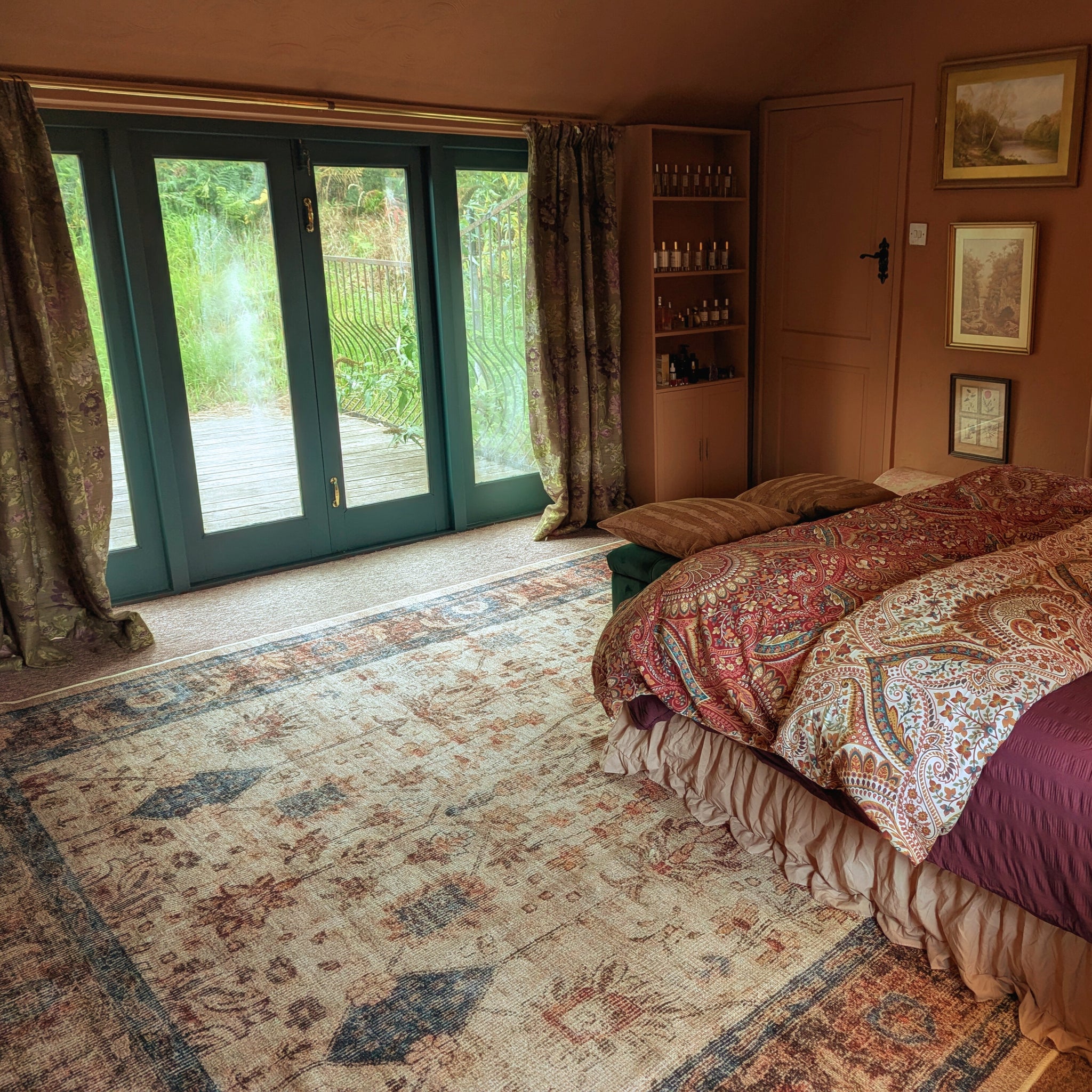 Flatwoven Washable Earthy Flora Area Rug - Shannon