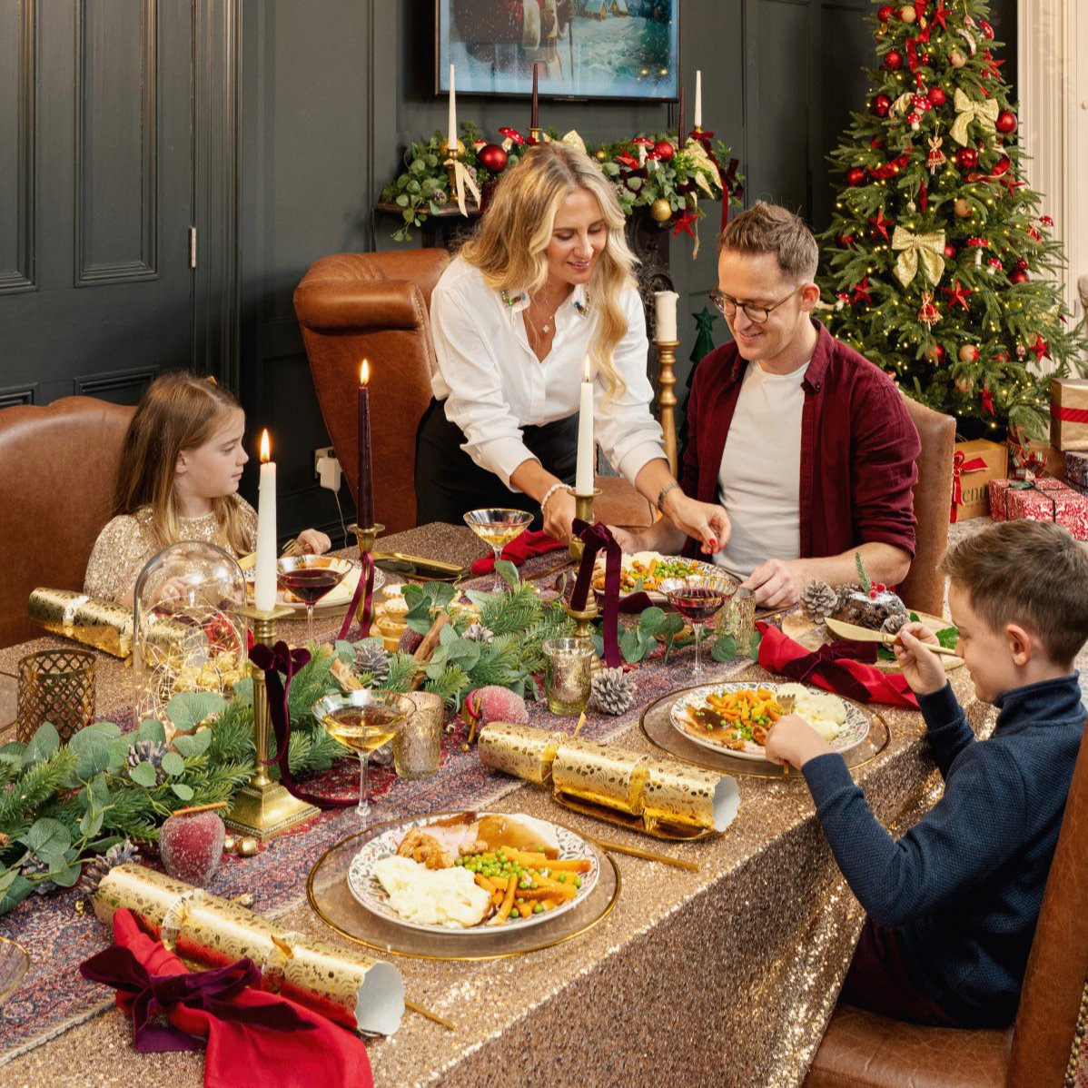 Flatwoven Washable Christmas Table Runner - Tullow