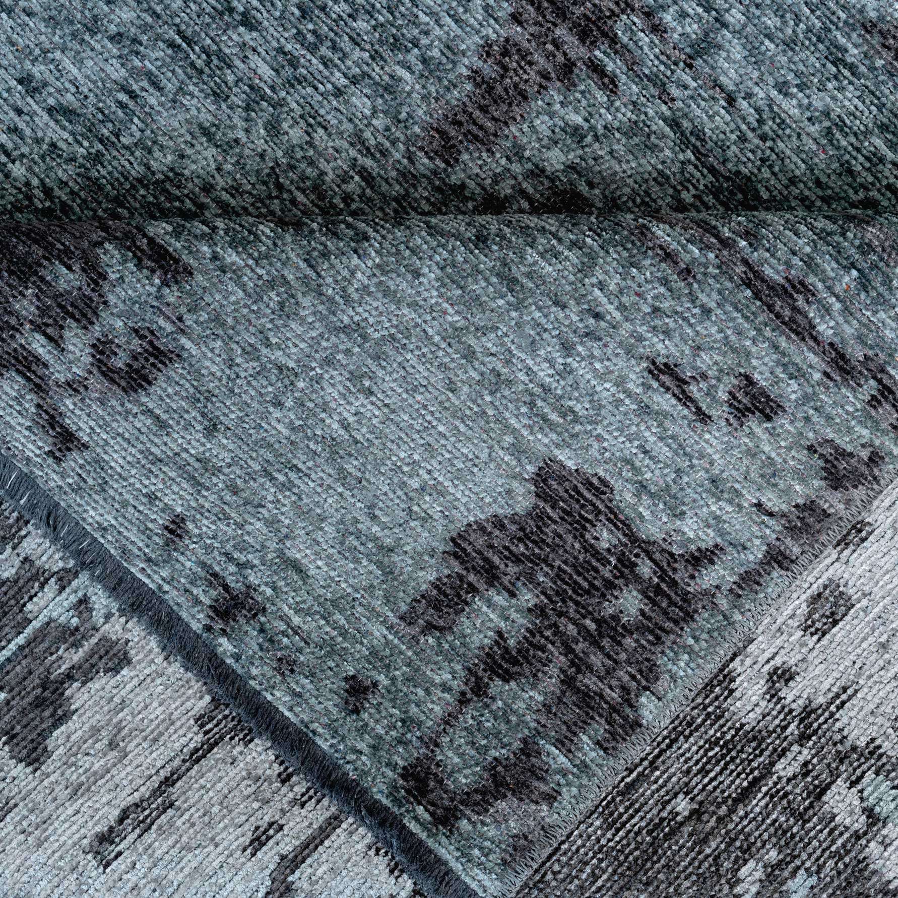 Reversible Distressed Duck Egg Grey Area Rug Living Room Rugs Kukoon Rugs Online