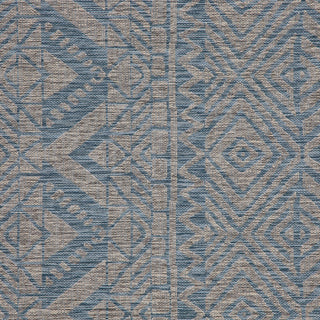 Aqua Blue Aztec Outdoor Rug - Ruskin