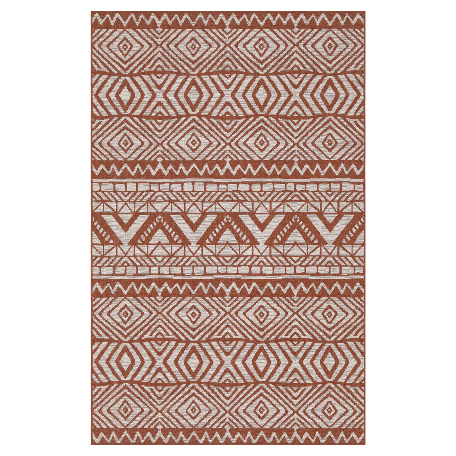 Dark Terra Flatweave Indoor Outdoor Rug - Ruskin