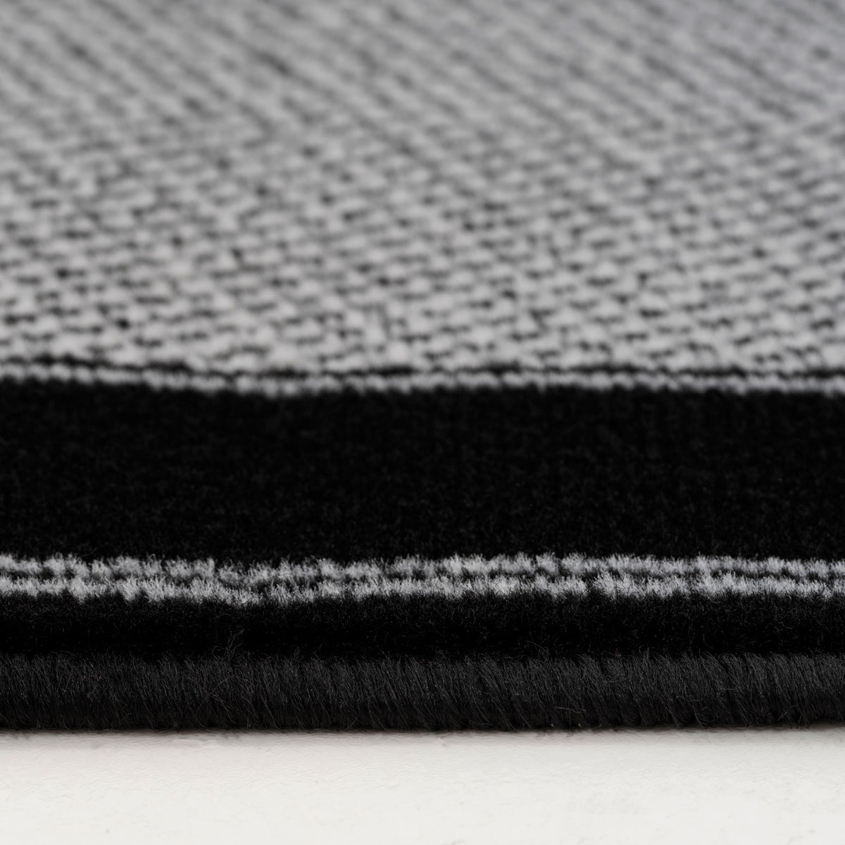 Black Border Stair Carpet Runner - Cut to Measure
