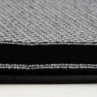 Black Border Stair Carpet Runner - Cut to Measure