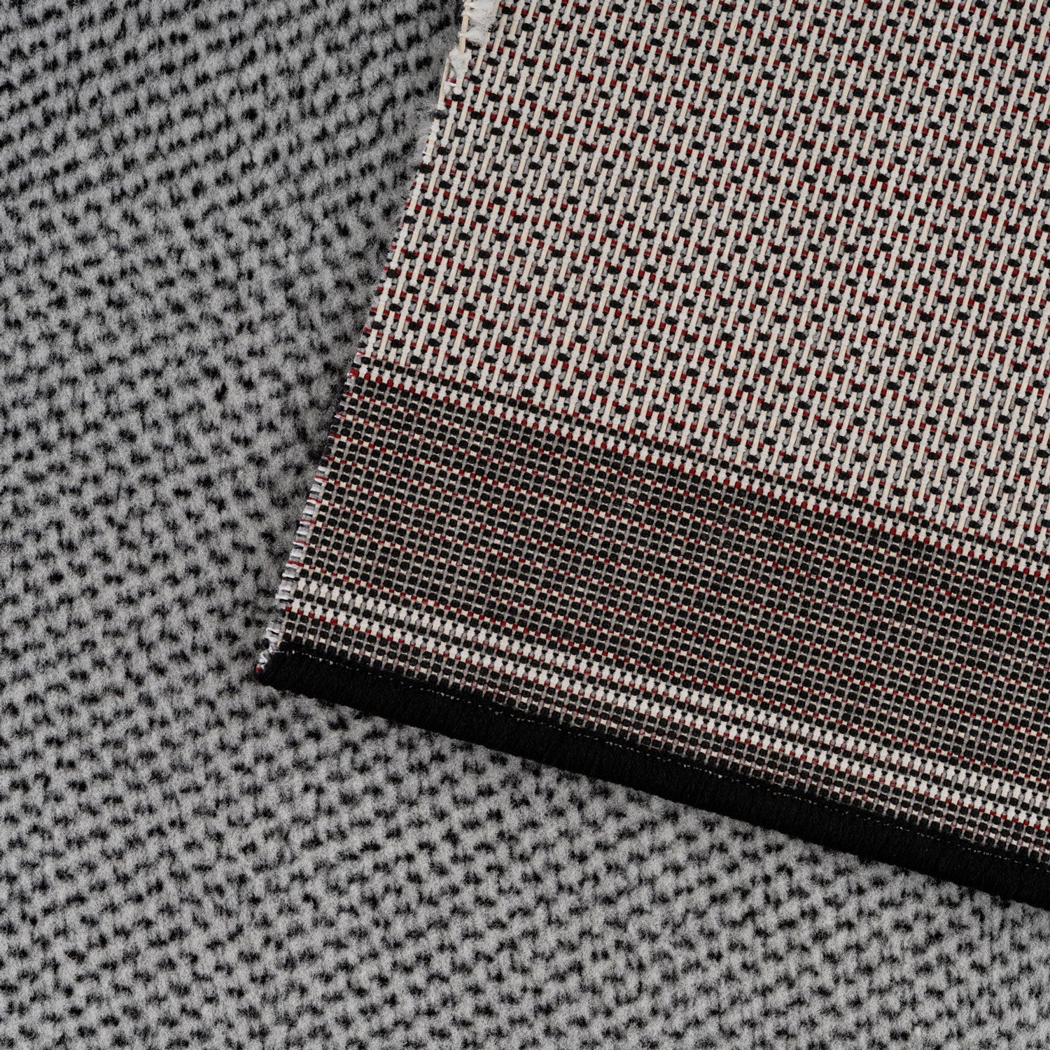 Black Border Stair Carpet Runner - Cut to Measure