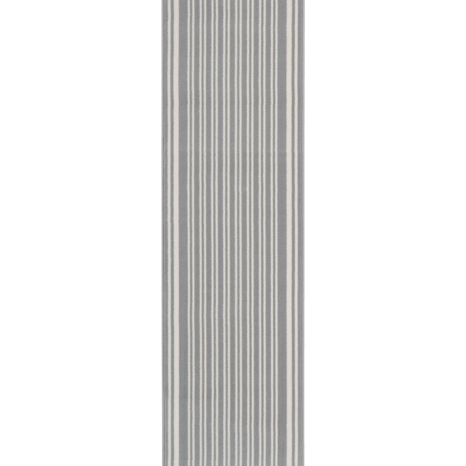 Grey Striped Stair Carpet Runner - Cut to Measure