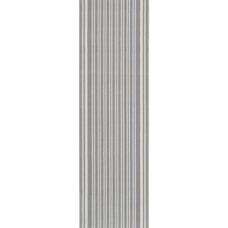 Grey Striped Stair Carpet Runner - Cut to Measure