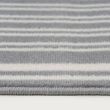 Grey Striped Stair Carpet Runner - Cut to Measure