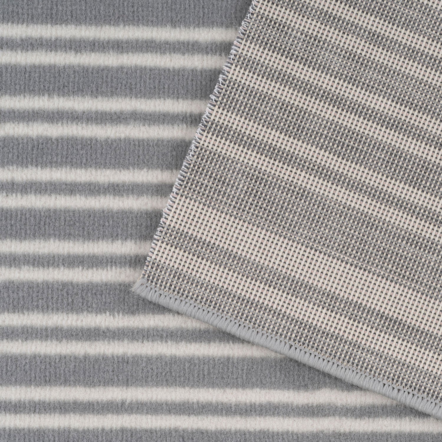 Grey Striped Stair Carpet Runner - Cut to Measure