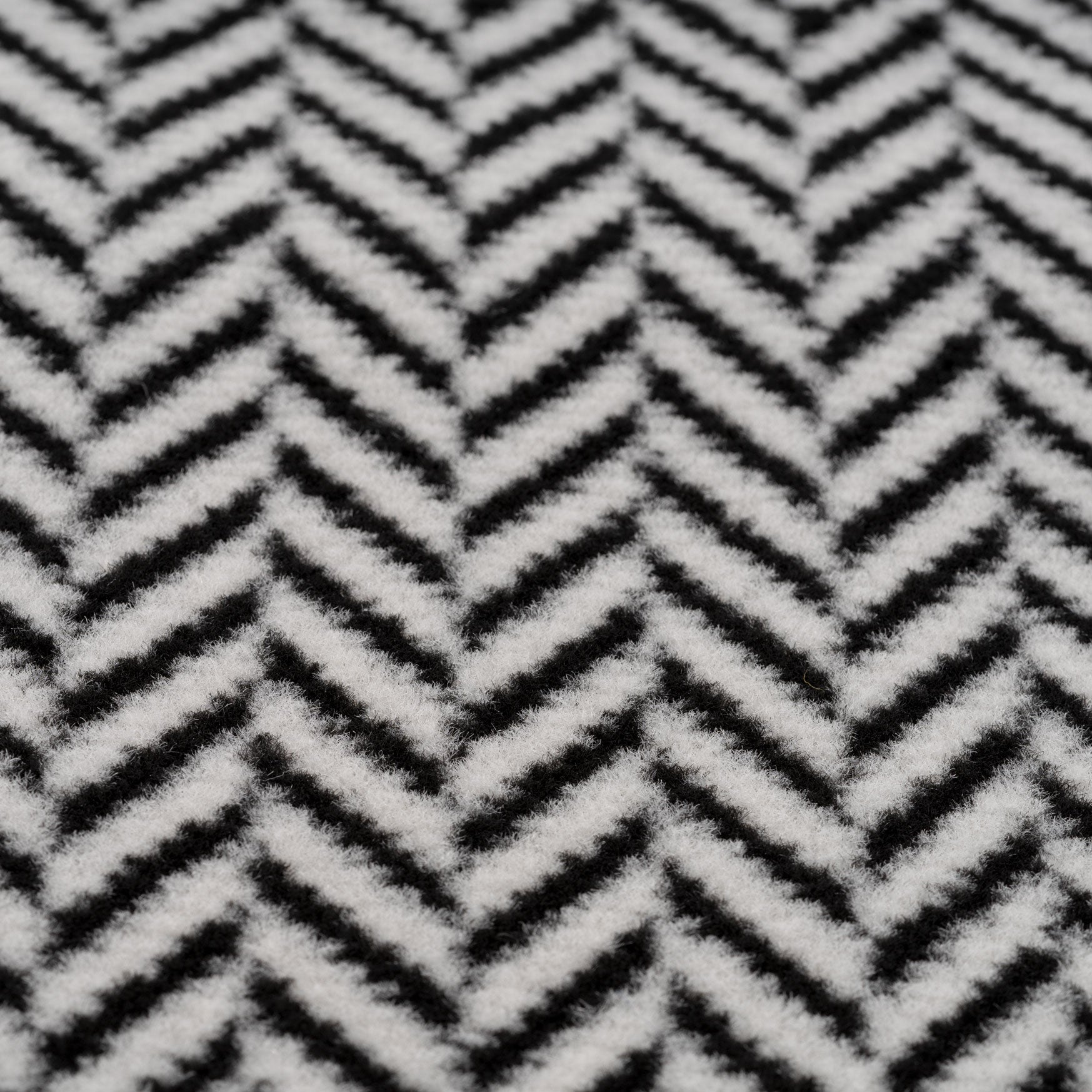Black Chevron Stair Carpet Runner - Cut to Measure
