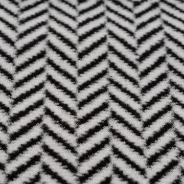 Black Chevron Stair Carpet Runner - Cut to Measure