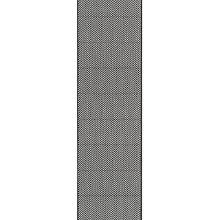 Black Chevron Stair Carpet Runner - Cut to Measure