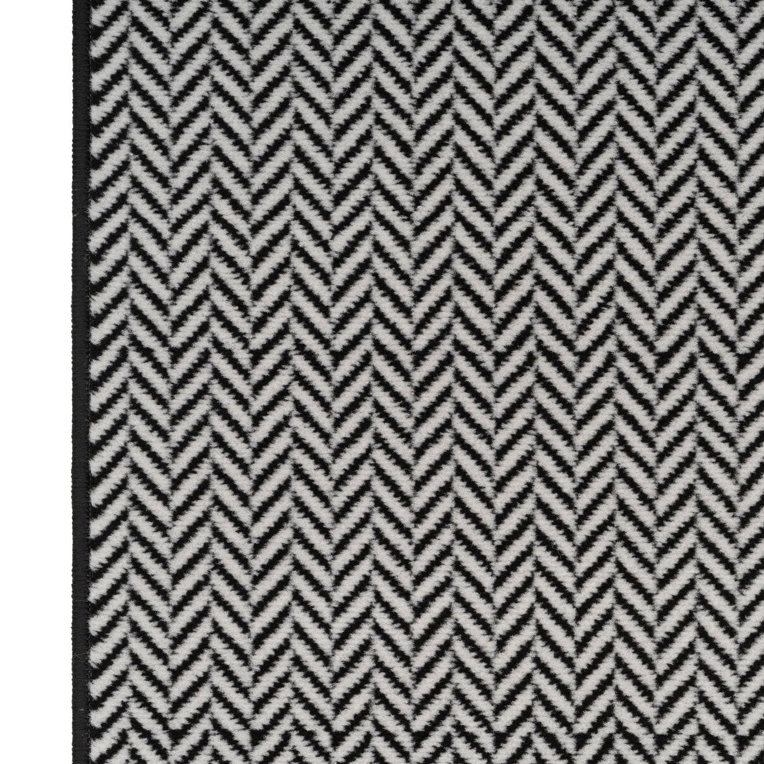 Black Chevron Stair Carpet Runner - Cut to Measure