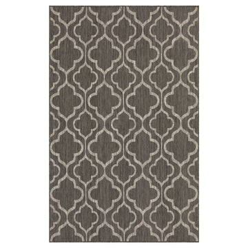 Grey Trellis Indoor Outdoor Rug - Seville