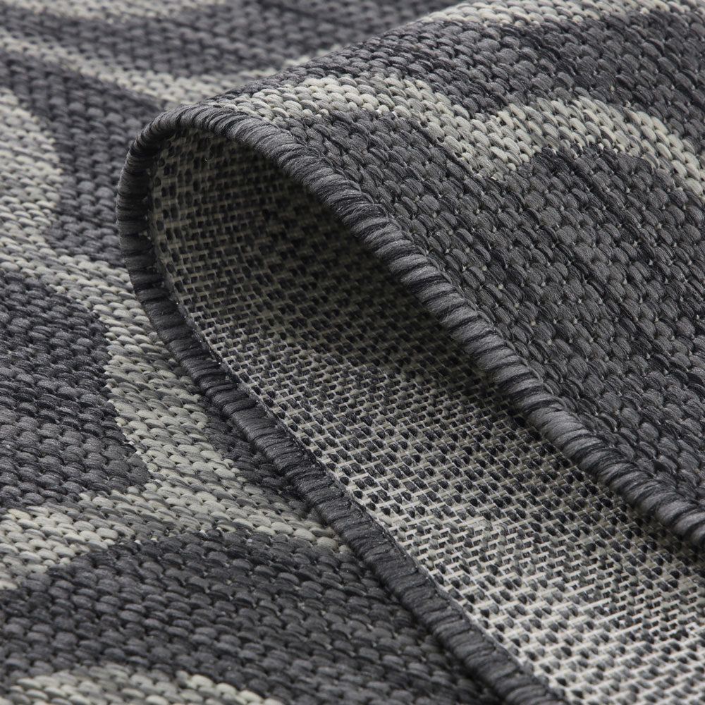 Grey Trellis Outdoor Rug - Seville