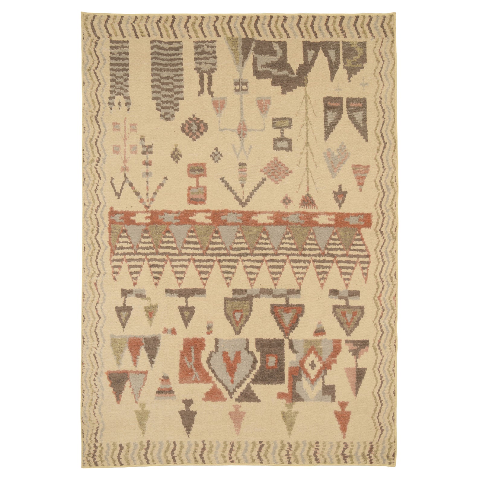 Soft Washable Multi Aztec Rug - Azra